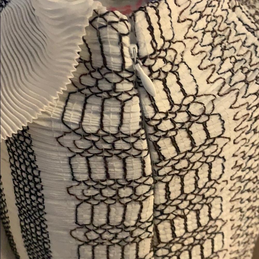 Tory Burch White Side Ruffle Midi Shirt NWT - Picture 5 of 11